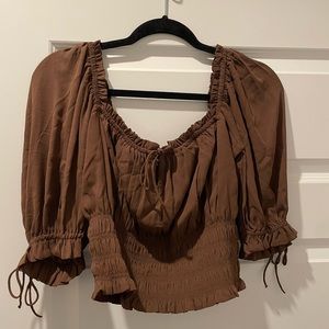Brown cropped top